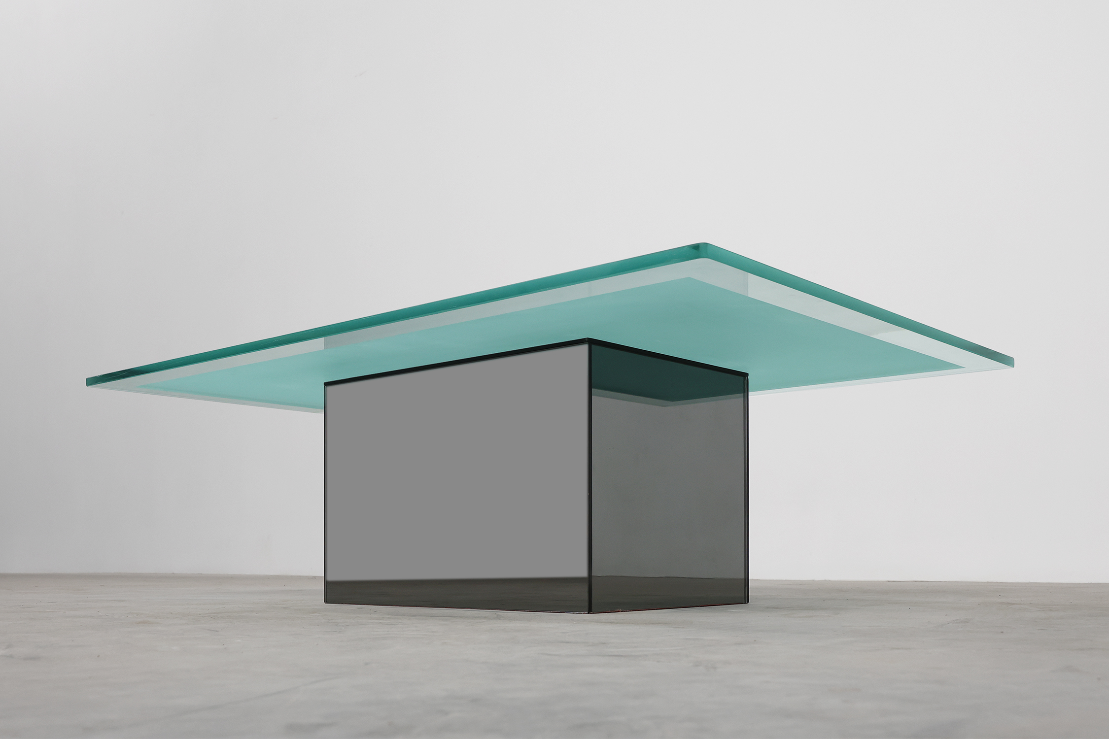 Italian Mirror and Glass Coffee Table by Nanda Vigo for Acerbis, 1971thumbnail